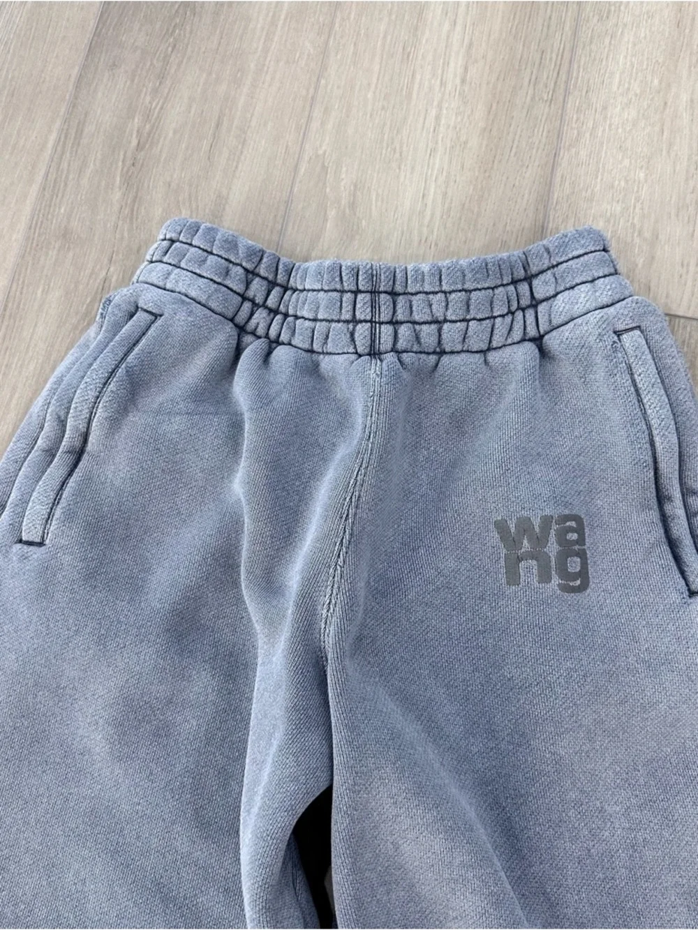 Alexander Wang essential classic sweatpants in acid fog grey small